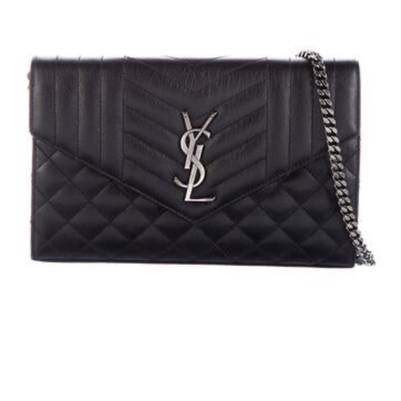 YSL Trinquilt Monogram Envelope Chain Wallet - Picture 4 of 6